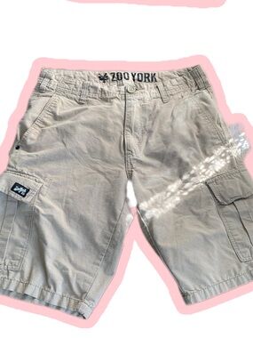 Zoo York Beige Cargo Shorts with Multiple Pockets